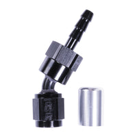 Russell 4AN ProClassic Crimp 30 Degree Hose End - Black