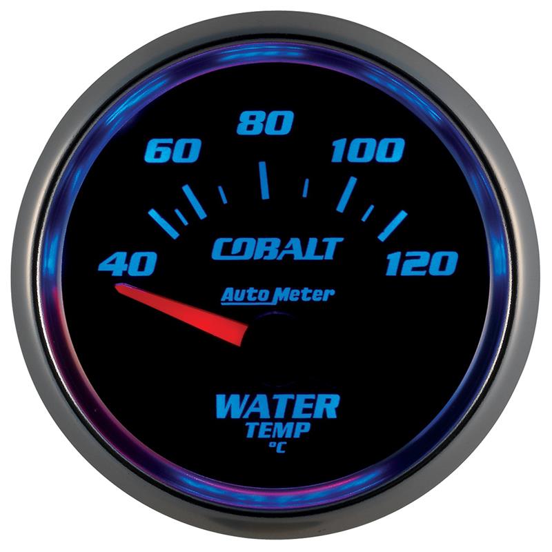 Autometer Cobalt 52mm Short Sweep Electronic 40-120 Deg C Water Temperature Gauge