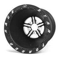 Race Star 63 Pro Forged 15x13 DBL Sportsman 5x5 BC / 2.00 BS - Black Anodized w/ Machined Wheel