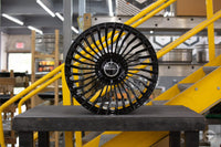 Vossen x Urban Forged - 22x9.5 - ET8 - 5x112 - 66.56 - OEM FL. CAP GB - GLOSS BLACK - GHOST 2 FRONT