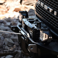 Superwinch 10000 LBS 12V DC 3/8in x 54ft Synthetic Rope Scorpion 10000SR Winch - Black Powdercoat