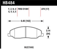 Hawk 05-10 Ford Mustang GT & V6 / 07-08 Shelby GT DTC-60 Race Front Brake Pads