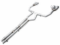 AWE 2024 Ford Mustang GT Fastback S650 RWD Track Edition Cat-Back Exhaust w/ Quad Chrome Silver Tips