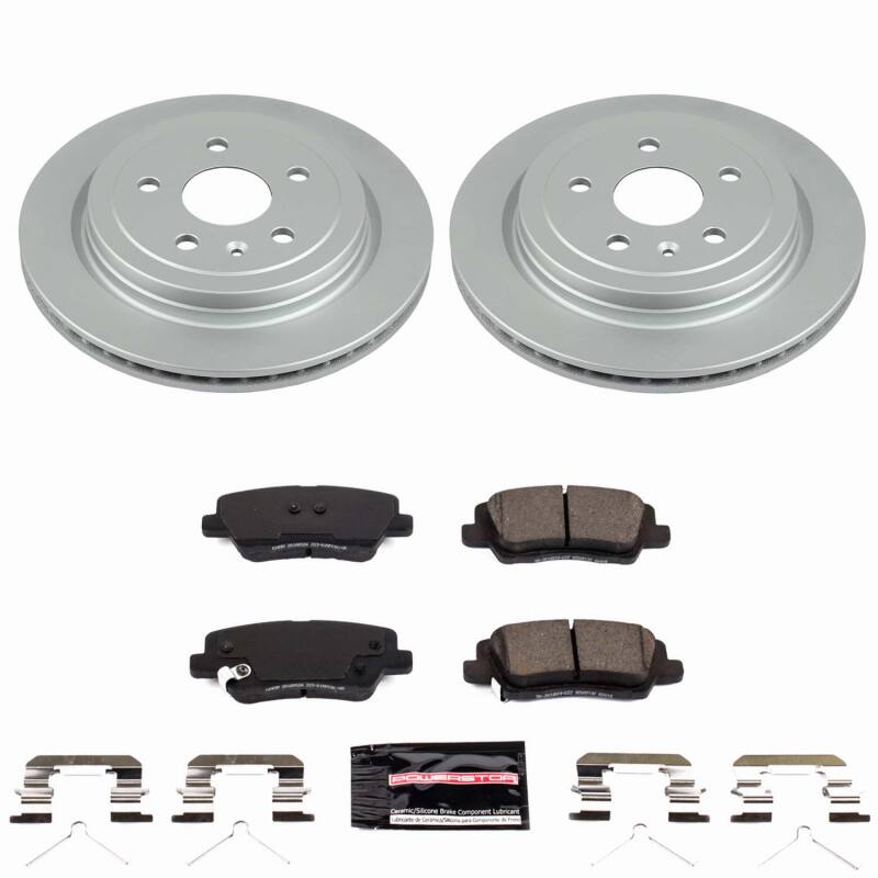 Power Stop 2019 Cadillac CTS Rear Z23 Coated Brake Kit