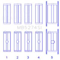 King Engine Bearings GM 366/396/402/427/502 Main Bearing Set
