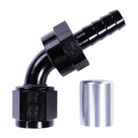 Russell 8AN ProClassic Crimp 60 Degree Hose End - Black