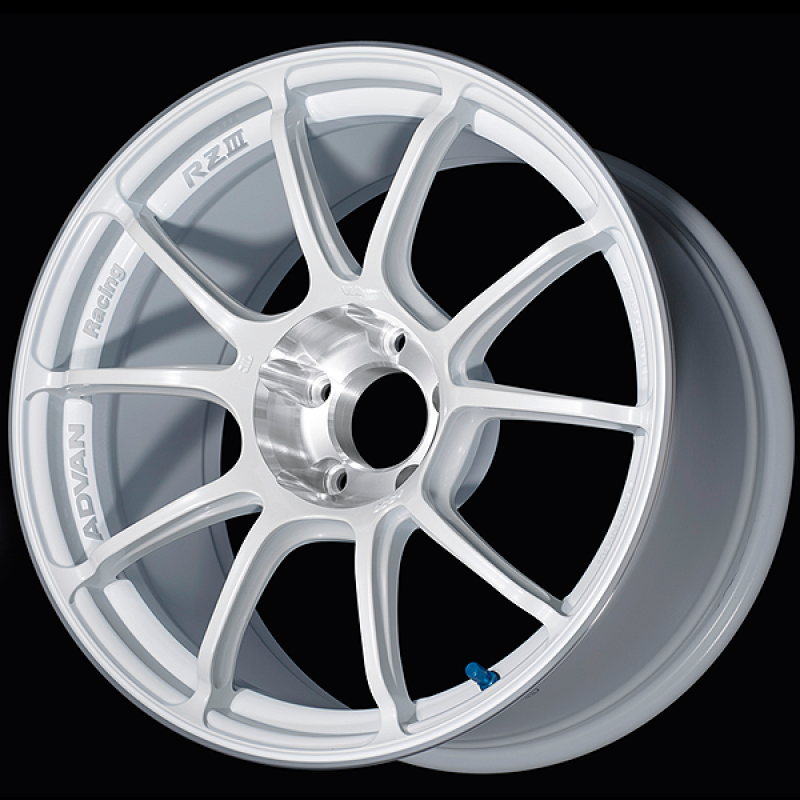 Advan RZIII 18x7.5 / +39 Offset / 5x112 BC / 66.5mm Bore / Racing White Metallic & Diamond Cut