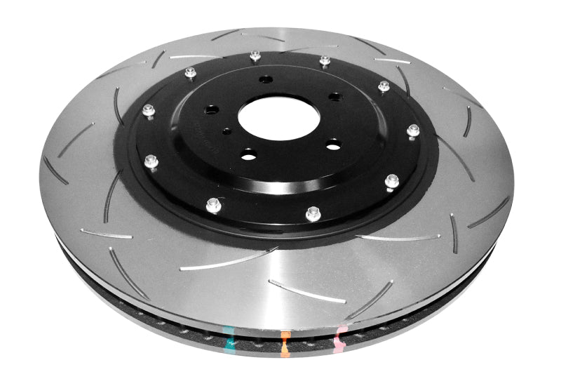 DBA T3 5000 Slotted Series w/ Black Hat Front Right 2012 Nissan GTR R35