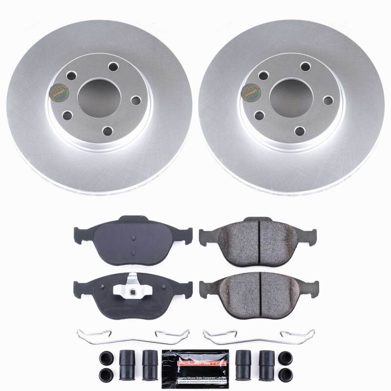 Power Stop 10-13 Ford Transit Connect Front Z23 Coated Brake Kit