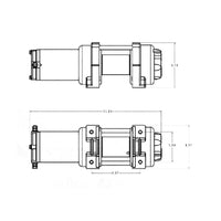 Superwinch 4000 LBS 12V DC 3/16in x 50ft Steel Rope LT4000 Winch