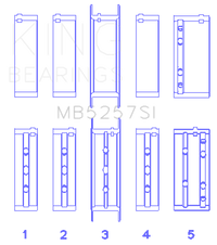 King Engine Bearings General Motors 379/V8 Ohv (Size +0.50mm) Main Bearing Set