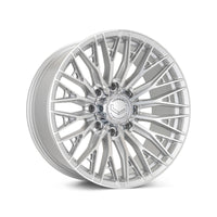 Vossen HFX-6 17x9 - 6x139.7 - ET0 - Super Deep Face - 106.1 - Silver Polished Wheel
