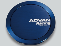 Advan 63mm Full Flat Center Cap - Blue Anodized