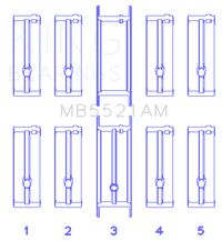 King Engine Bearings Chrysler 2.2 (Size +0.50mm) Main Bearing Set