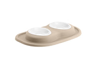 WeatherTech Pet Feeding System Double Low 8oz 1in. Poly Bowl - Tan
