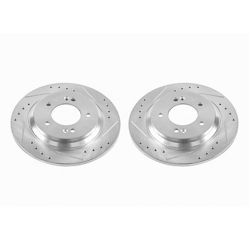 Power Stop 2017 Hyundai Azera Rear Evolution Drilled & Slotted Rotors - Pair