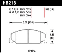 Hawk 88-89 Civic Si / 92-00 Civic CX / 88-00 DX / 98-00 GX Performance Ceramic Street Front Brake Pa
