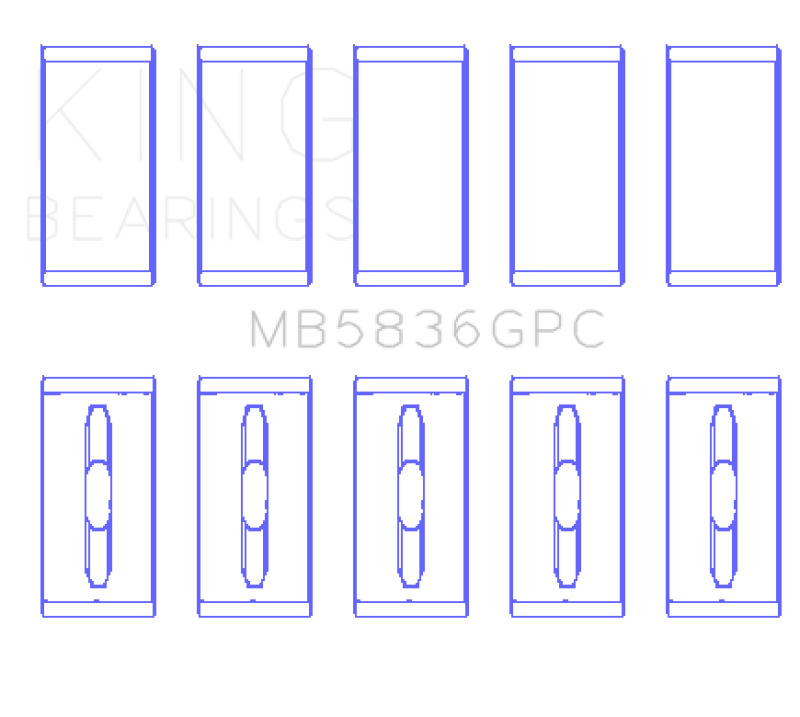 King Engine Bearings Ford 6.7 Power Stroke V8 Diesel (Size 0.26) Main Bearing Set
