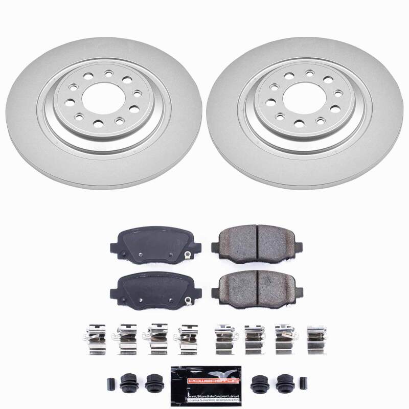 Power Stop 14-23 Jeep Cherokee Rear Z23 Coated Brake Kit