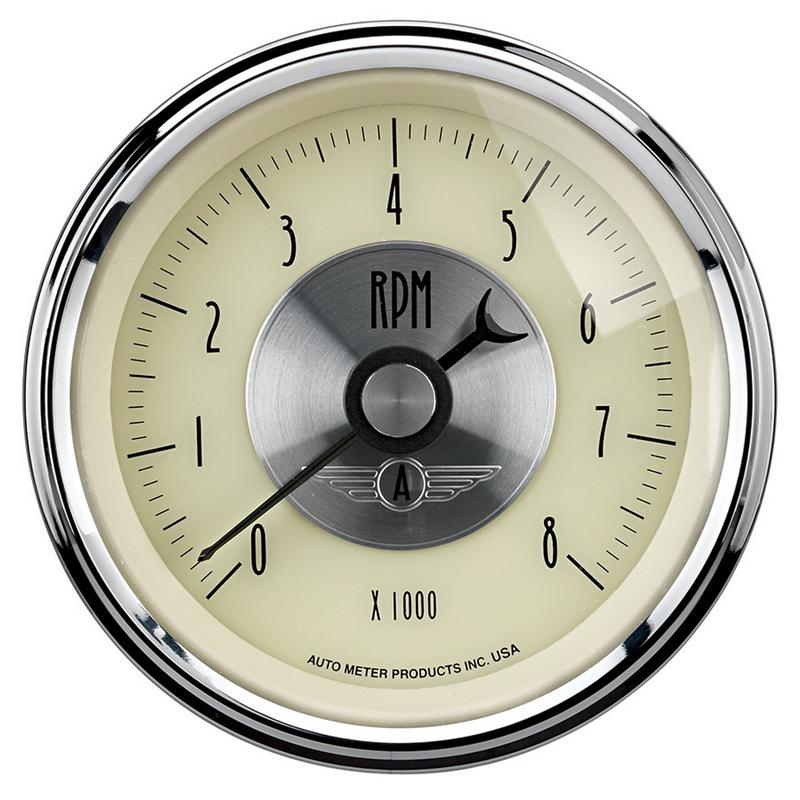 AutoMeter Gauge Fuel Level 2-1/16in. 240 Ohm(e) to 33 Ohm(f) Elec Prestige Antique. Ivory