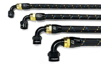 GReddy AN04 150 DEGREE HOSE END SWIVEL BLACK/GOLD ANODIZED