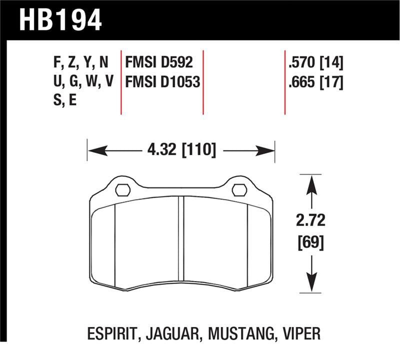 Hawk 00-05 Ferrari 360 3.6L DTC-60 Race Front Brake Pads