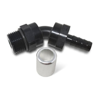 Russell Hose End Crimp On 10 Sae Port Male To -8 Hose 45 Deg Swivel Blk Anodized