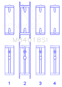 King Engine Bearings Holden 231 (3800) V6 (Size STD) Main Bearing Set