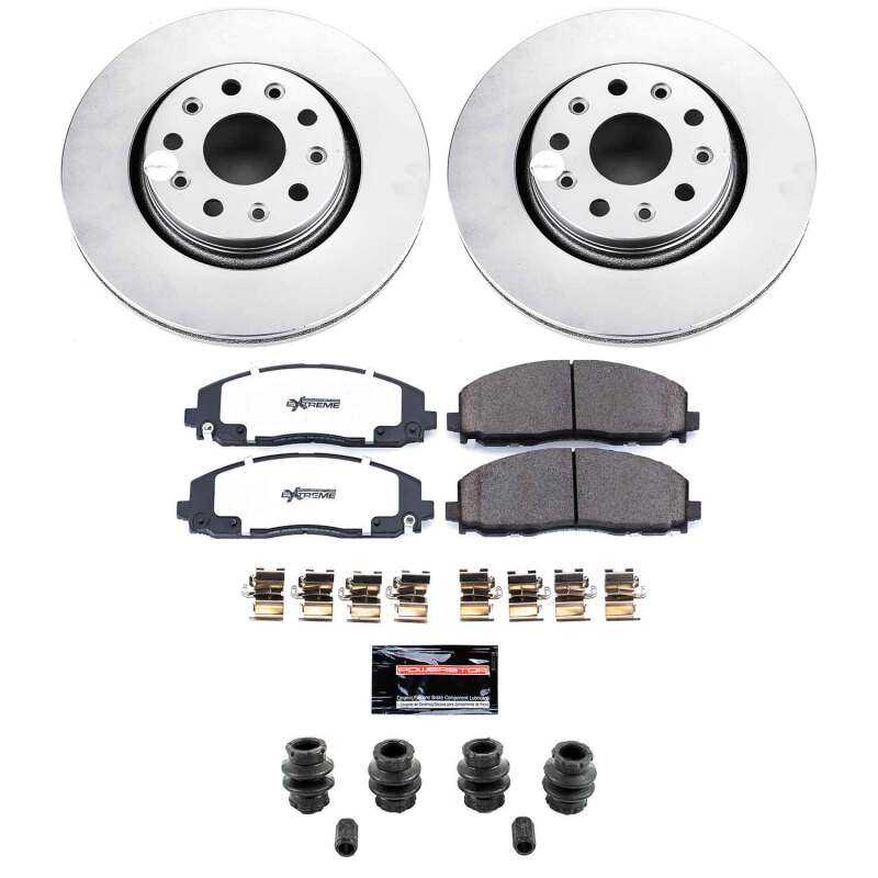 Power Stop 20-25 Jeep Gladiator Front Z36 Coated Truck & Tow Brake Kit