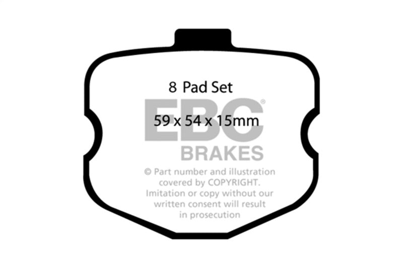 EBC Racing 06-13 Chevrolet Corvette Z06 (C6 w/Multi-Pad System) SR-11 Sintered Race Rear Brake Pads