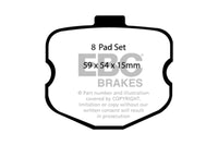 EBC Racing 06-13 Chevrolet Corvette Z06 (C6 w/Multi-Pad System) SR-11 Sintered Race Rear Brake Pads