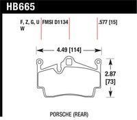 Hawk 05-16 Porsche Boxster / 07-14 Porsche Cayman DTC-70 Race Rear Brake Pads