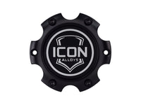 ICON 6x135 Embossed Center Cap - Satin Black/White