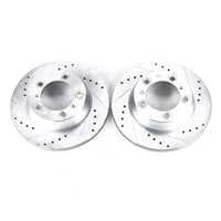 Power Stop 17-19 Porsche 718 Boxster Rear Evolution Drilled & Slotted Rotors - Pair