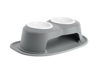 WeatherTech Pet Feeding System Double High 32oz 6in. Poly Bowl - Dark Grey