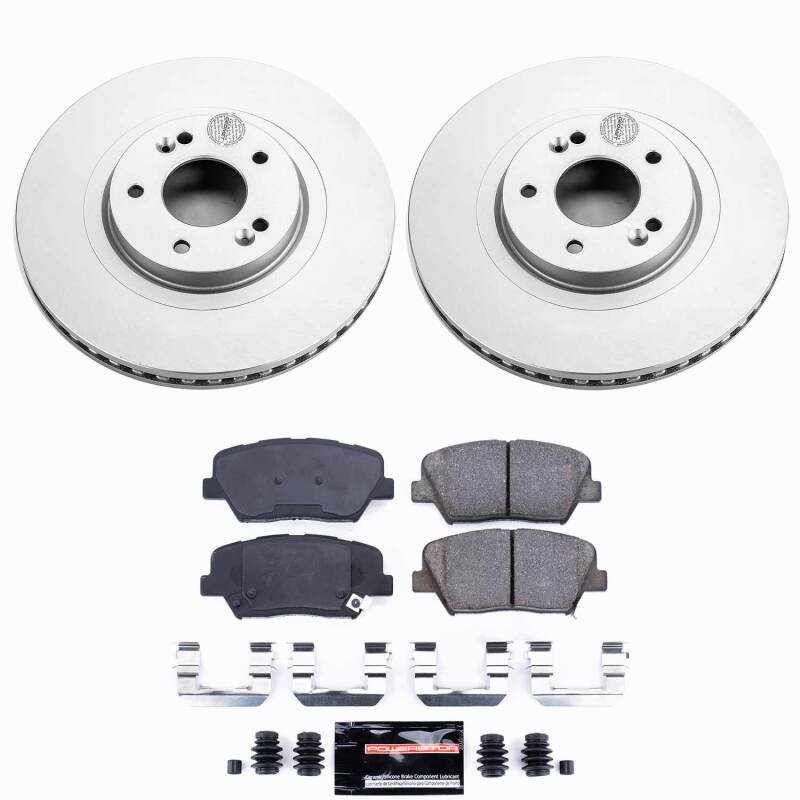 Power Stop 13-18 Hyundai Santa Fe Sport Front Z23 Coated Brake Kit