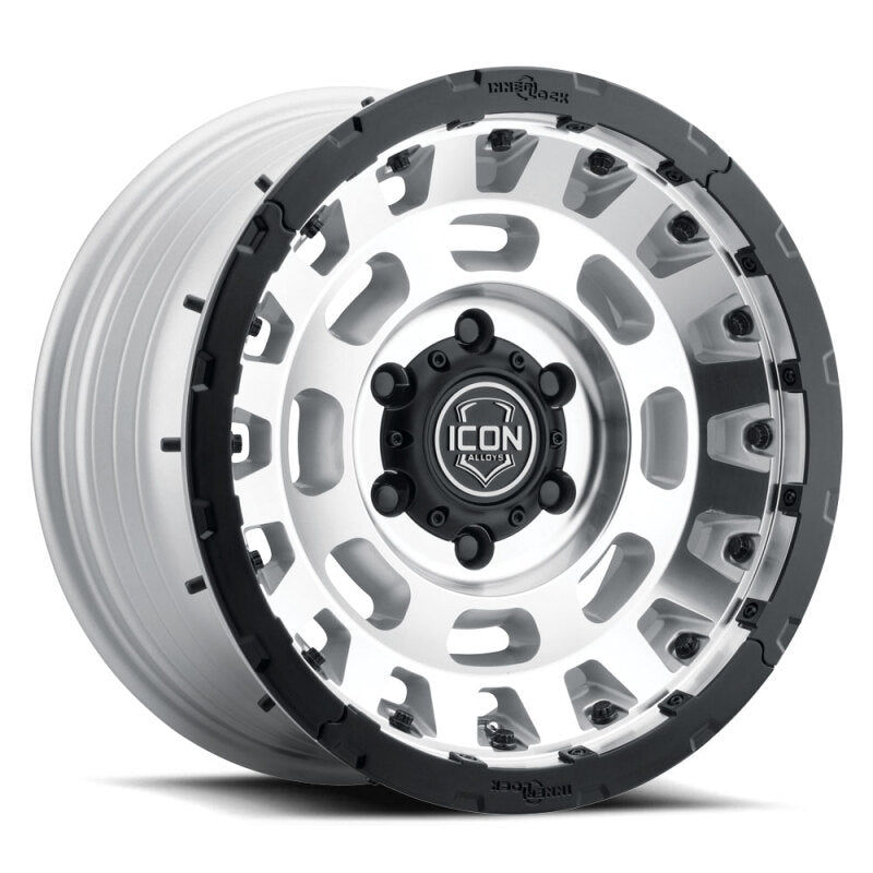 ICON Hammer Pro 17x8.5 / 6x5.5 / 25mm / 5.75in BS - Silver Machined