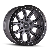 Dirty Life 9303 DT-1 17x9/5x127 BP/-38mm Offset/78.1mm Hub Matte Gunmetal Wheel - Beadlock