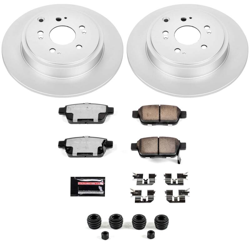 Power Stop 06-14 Honda Ridgeline Rear Z36 Coated Truck & Tow Brake Kit