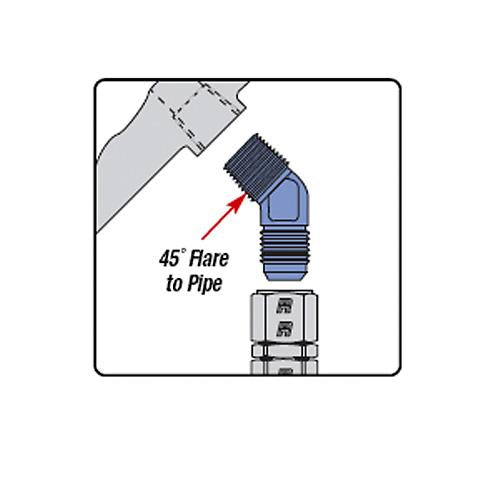 Russell Performance -6 AN to 3/8in NPT 45 Degree Flare to Pipe Adapter