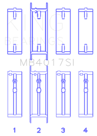 King Engine Bearings GM 231 (3800) V6 (Size STD) Main Bearing Set
