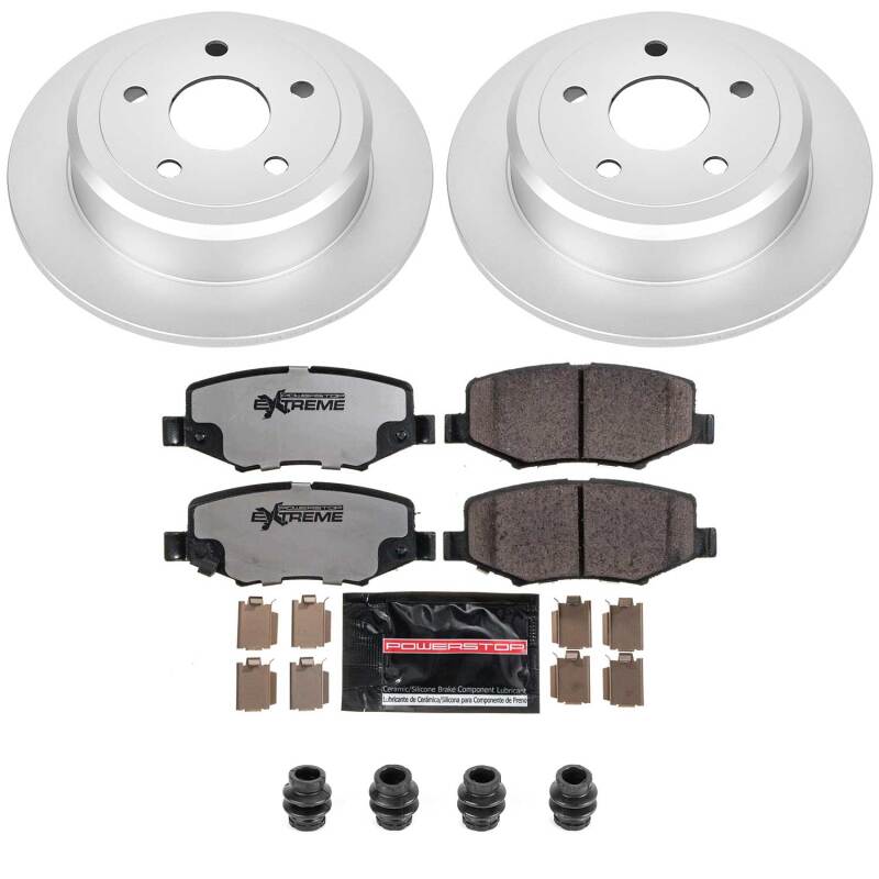 Power Stop 07-17 Jeep Wrangler Rear Z36 Coated Truck & Tow Brake Kit
