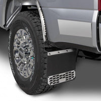 Putco 17-20 Ford SuperDuty - Set of 2 (Excl Dually Rear) Mud Skins - Polished SS w/ Hex Shield