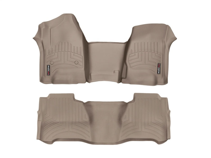 WeatherTech 2018+ Volkswagen Tiguan F+R+R FloorLiner - Tan (Fits 7 Passenger Models Only)