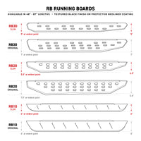 Go Rhino RB10 Running Boards 57in. Cab Length - Bedliner Coating (No Drill/Mounting Brackets Require