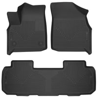 Husky Liners 18-23 Buick Enclave WeatherBeater Front & 2nd Row Floor Liners - Black
