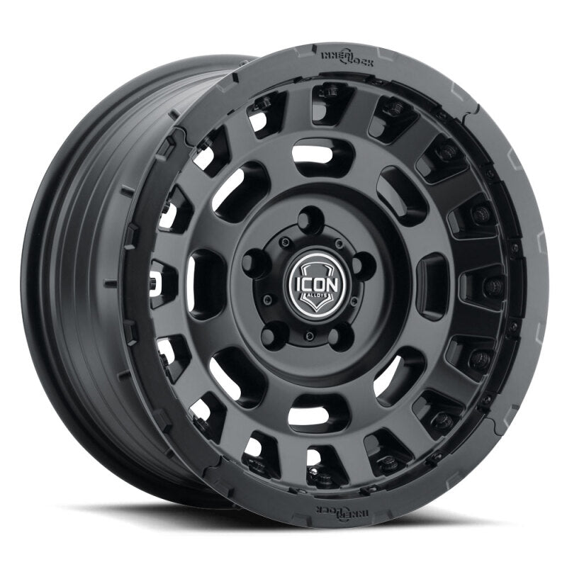 ICON Hammer Pro 17x8.5 / 6x5.5 / 25mm / 5.75in BS - Satin Black