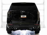 AWE Tuning 2021+ GMC Tahoe/Yukon 5.3L 0FG Split Rear Exit Catback Exhaust - Quad Chrome Silver Tips
