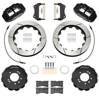 Wilwood 99-02 Nissan Skyline Superlite 6R Front BBK w/ 12.88in Slotted Rotors & Flexlines - Black