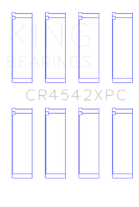 King Engine Bearings Honda K20 (Size 0.25mm) Performance Coated Main Bearing Set